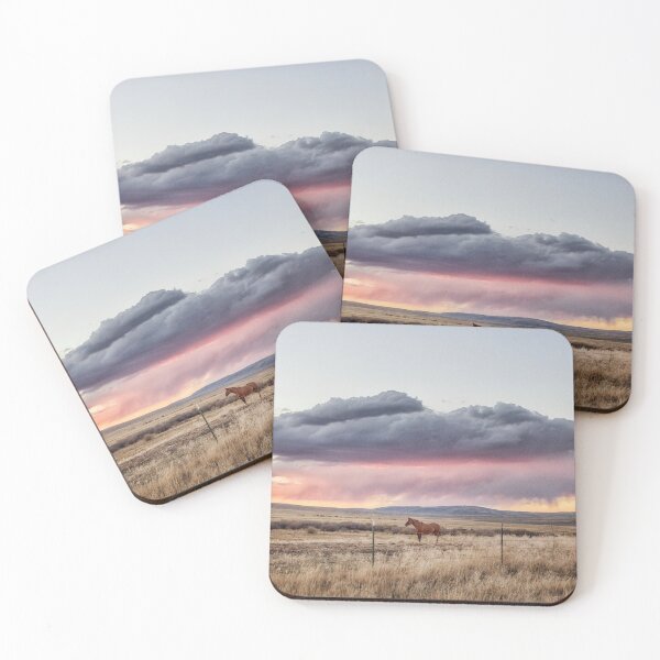 Item preview, Horse Standing on Field during Sunset designed and sold by JoyforU.