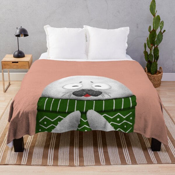 Item preview, Cute Seal Wearing Green Sweater designed and sold by Luan Huynh.