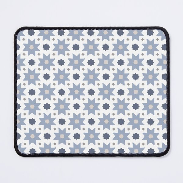 Item preview, Islamic Geometric Pattern in pale blue and blue designed and sold by ZamZamDesign.