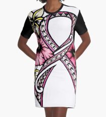 Breast Cancer Awareness Graphic T-Shirt Dress