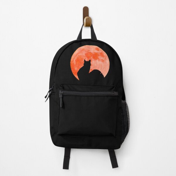 Item preview, Sweet Kitty Cat Under Orange Full Moon designed and sold by H3designs.