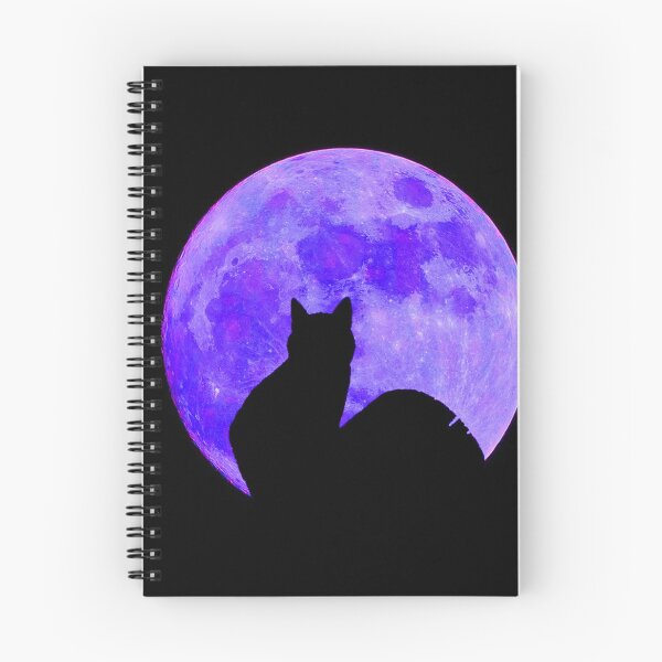 Item preview, Sweet Kitty Cat Under Indigo Full Moon designed and sold by H3designs.