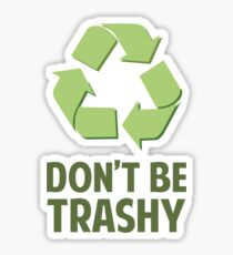 Don't Be Trashy Sticker