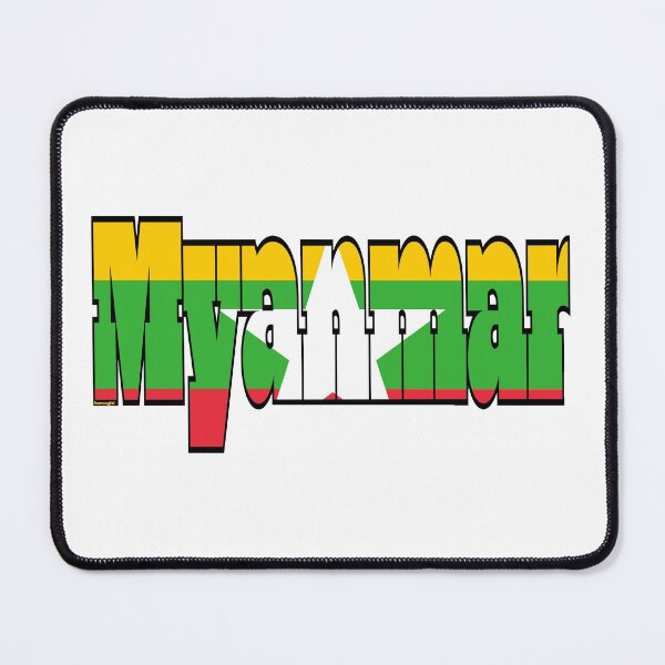 Item preview, Myanmar Font with Myanmar Flag designed and sold by Havocgirl.