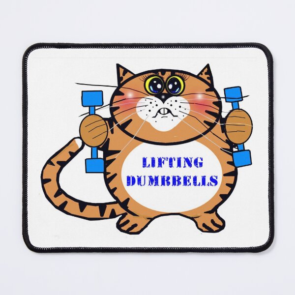 Item preview, The cat is lifting dumbbells designed and sold by Shirley cute art .