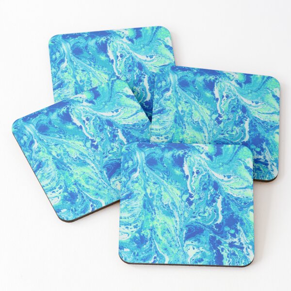Item preview, Ocean Blue Marbled Paper Pattern designed and sold by AndreaChristie.