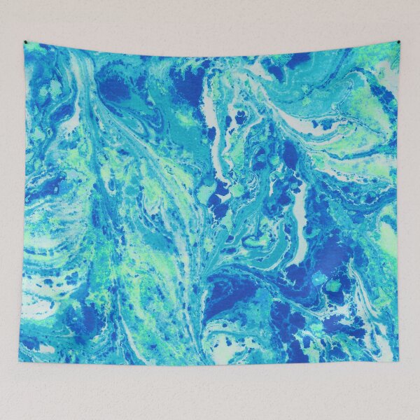 Item preview, Ocean Blue Marbled Paper Pattern designed and sold by AndreaChristie.