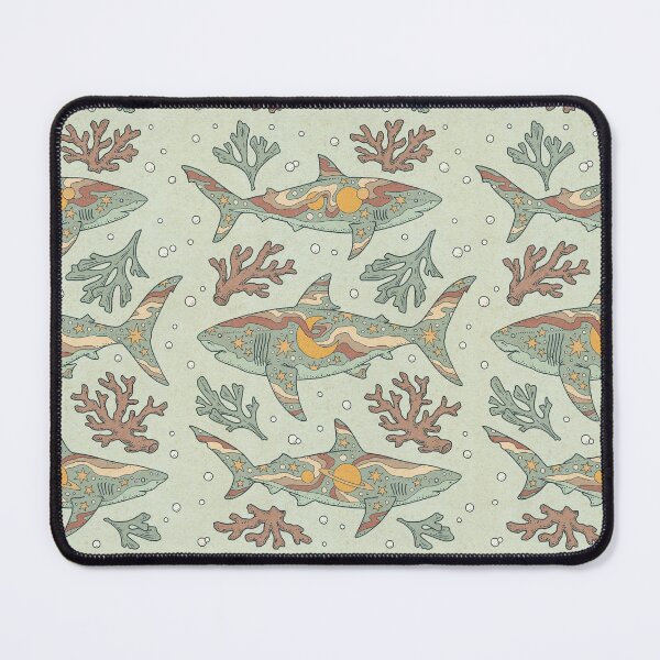 Item preview, Midnight Swim | Ocean Shark Art | Dusty Sunset Palette designed and sold by OMEGAFAUNA.