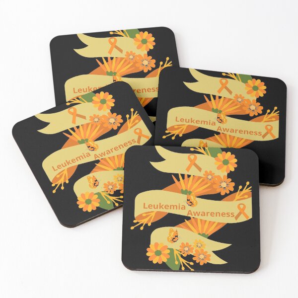 Item preview, Leukemia Awareness Design with Orange Ribbon, Butterflies, and Flowers or Awareness Pattern designed and sold by Dog Hair and Healing.