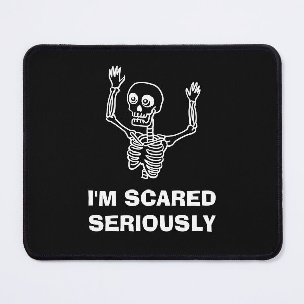 Item preview, Funny skeleton scared and hands Up Seriously designed and sold by lodarohit.