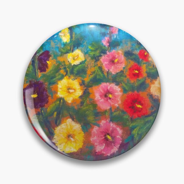 Item preview, Hollyhocks designed and sold by Red Witch Art.