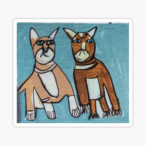 Two Dogs Sticker