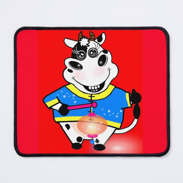 Item preview, A Cute Cow holds a lantern  designed and sold by Shirley cute art .