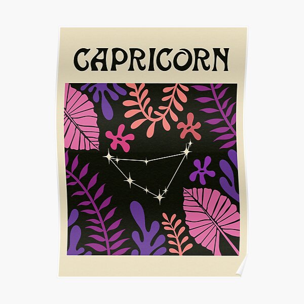 Abstract Capricorn Zodiac Poster