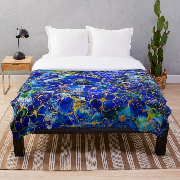 Artikelvorschau, Blumen abstrakt blau 1 entworfen und verkauft von Red Witch Art.