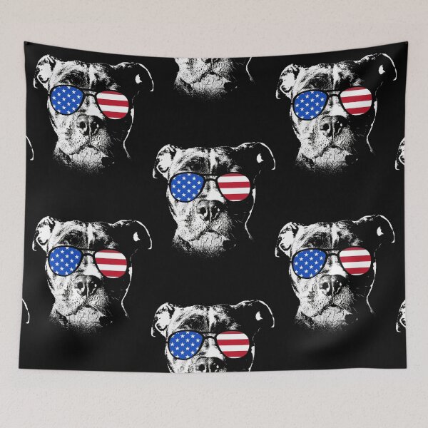 Item preview, Pit bull Dog Lover shirts USA Flag 4th of july designed and sold by Carrie Schroeder.