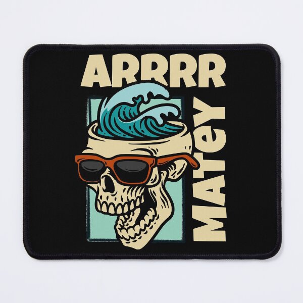 Item preview, Arrrr Matey Pirate Skeleton Sunglasses Wave Skull designed and sold by MOP-tees.