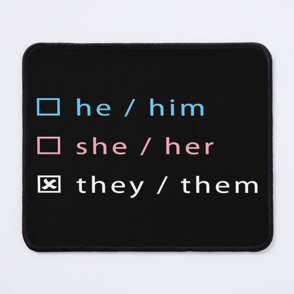 Item preview, he/him she/her they/them trans pride designed and sold by MOP-tees.