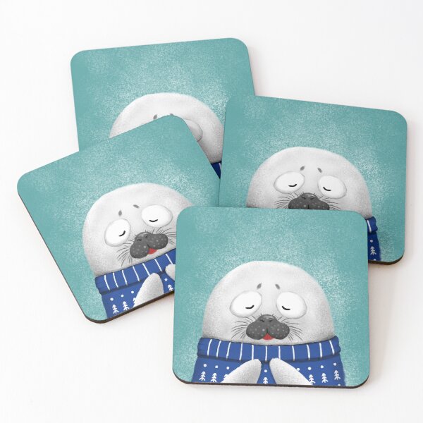 Item preview, Cute Seal Wearing Blue Sweater designed and sold by Luan Huynh.