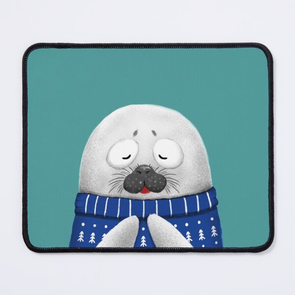 Item preview, Cute Seal Wearing Blue Sweater designed and sold by Luan Huynh.