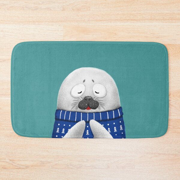 Item preview, Cute Seal Wearing Blue Sweater designed and sold by Luan Huynh.