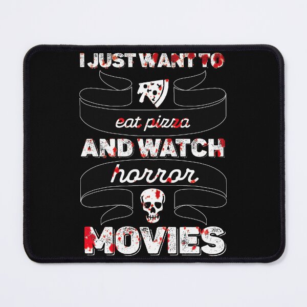 Item preview, I just want to eat pizza and watch horror movies - halloween designed and sold by hasbeenz.