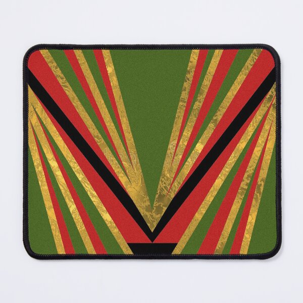 Item preview, Art deco print - red, green and gold designed and sold by hasbeenz.