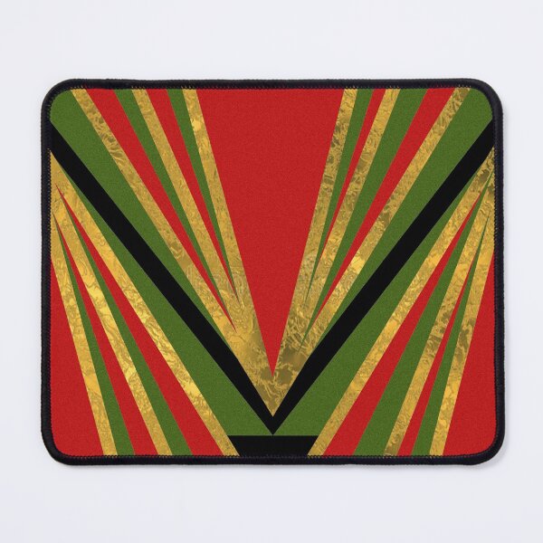 Item preview, Art deco print - green, red and gold designed and sold by hasbeenz.