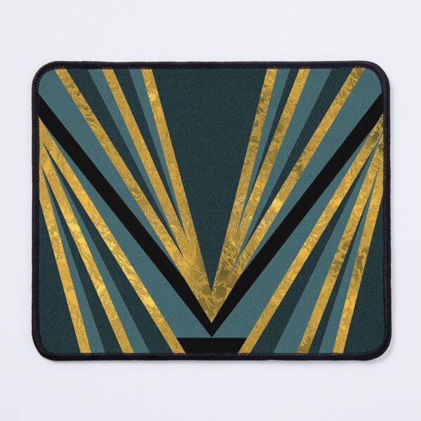 Item preview, Art deco print - green, teal and gold designed and sold by hasbeenz.