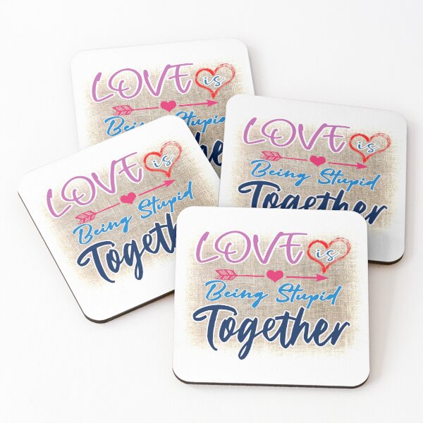 Item preview, Slogan Love Is Being Stupid Together patch designed and sold by uta917.