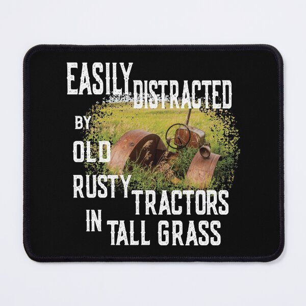 Item preview, Vintage fun; Easily distracted by old rusty tractors in tall grass designed and sold by Department61.