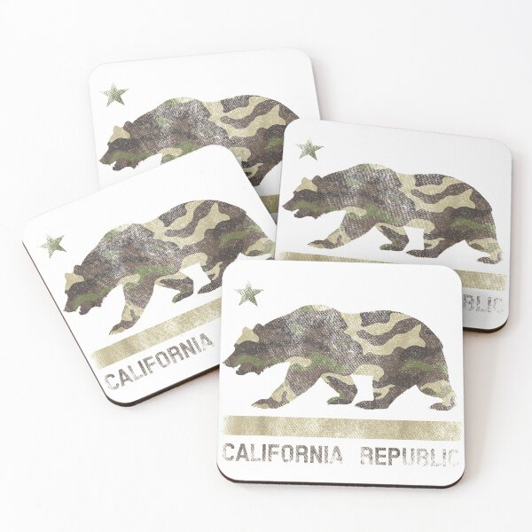 Item preview, Camouflage California Republic Flag Bear Star Cali LA designed and sold by CaliforniaStore.