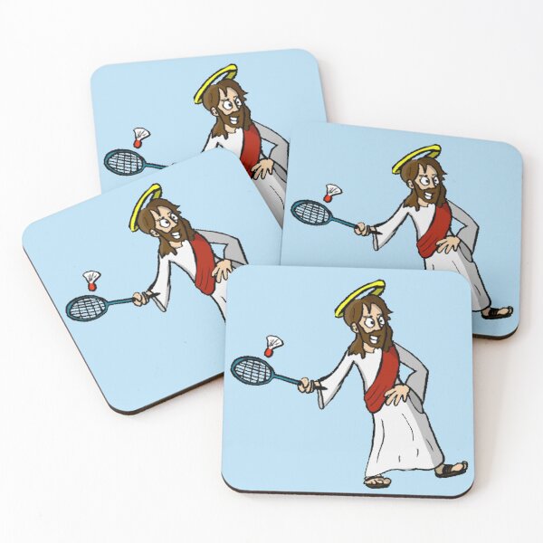 Item preview, Jesus Playing Badminton designed and sold by TurpleDinosaur.