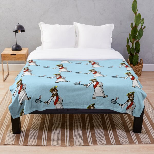 Item preview, Jesus Playing Badminton designed and sold by TurpleDinosaur.