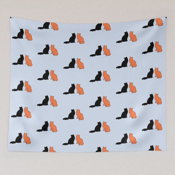 Item preview, Jamie & Claire Twinning (Black & Orange Cats) designed and sold by andmarstan.