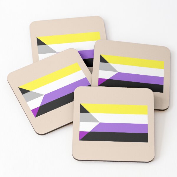 Item preview, Asexual Nonbinary flag colors designed and sold by StickerPolitics.