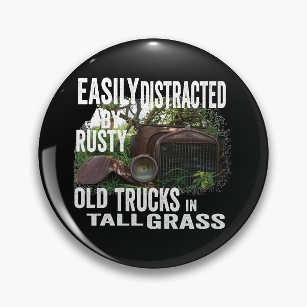 Item preview, Vintage fun; Easily distracted by rusty old trucks in tall grass designed and sold by Department61.