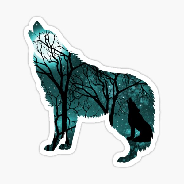 Item preview, Howling Wild Wolf - Turquoise designed and sold by maryedenoa.