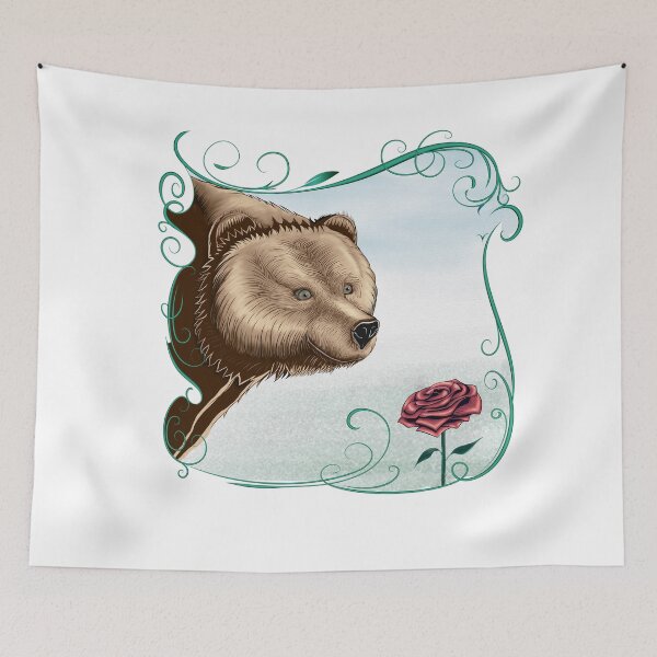 Item preview, Bear and the Flower by Kasey Dutton designed and sold by Caummon Thread.