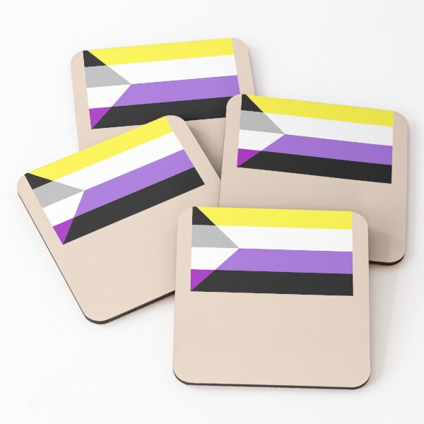 Item preview, Asexual Nonbinary flag colors designed and sold by StickerPolitics.