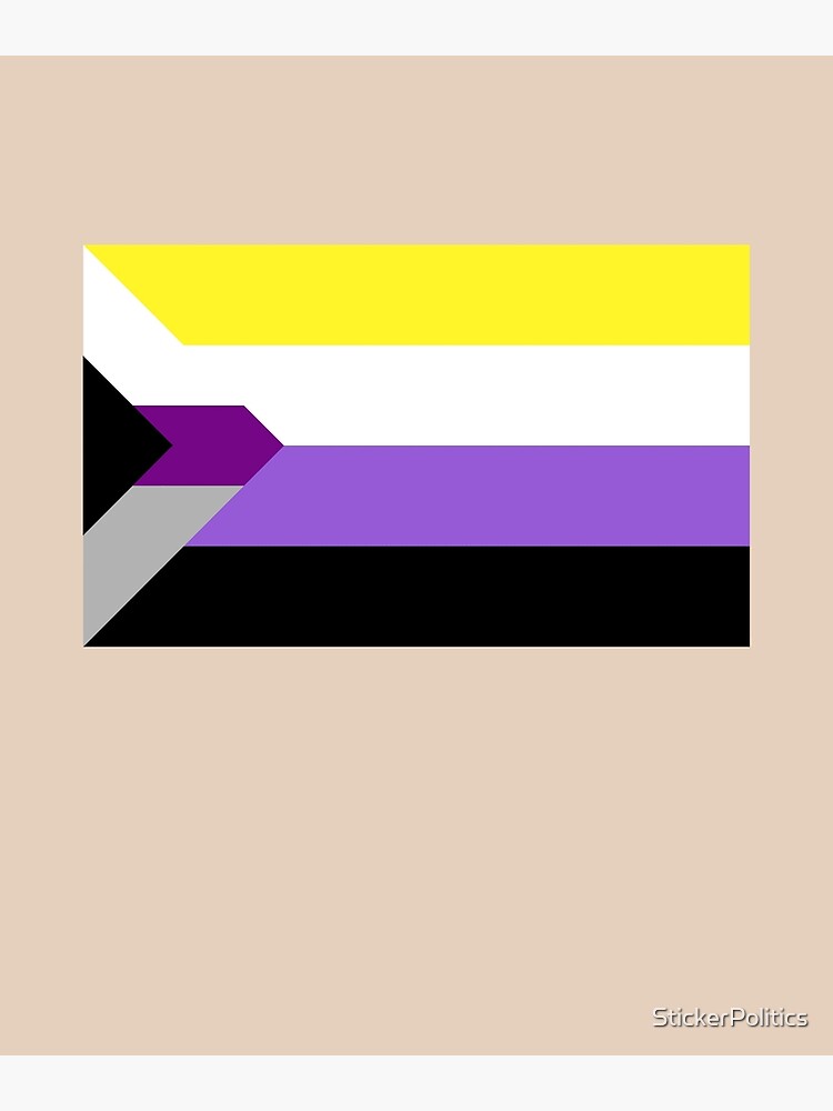 Demisexual Nonbinary Flag Colors Poster For Sale By Stickerpolitics Redbubble