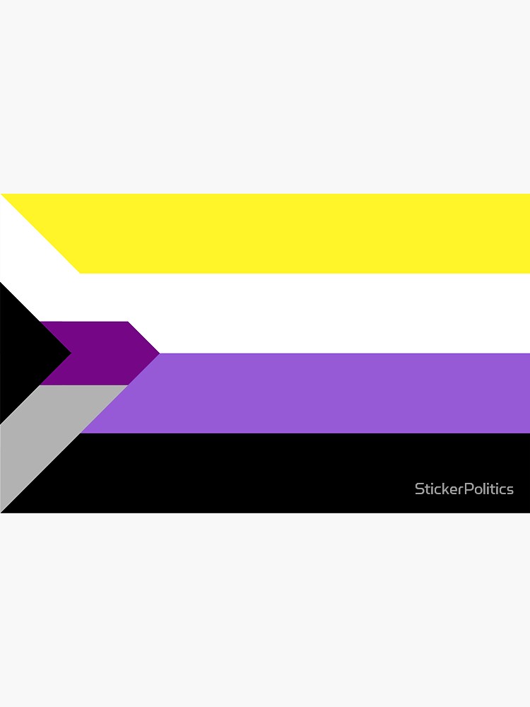 Demisexual Nonbinary flag colors | Sticker