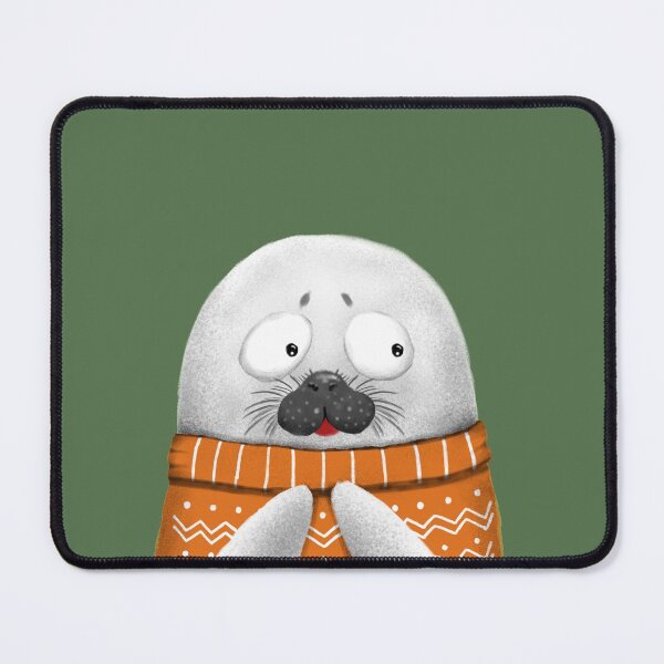 Item preview, Cute Seal Wearing Orange Sweater designed and sold by Luan Huynh.