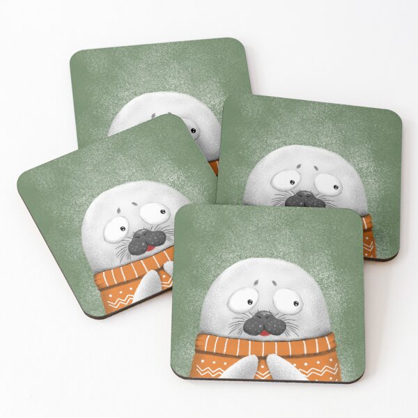 Item preview, Cute Seal Wearing Orange Sweater designed and sold by Luan Huynh.