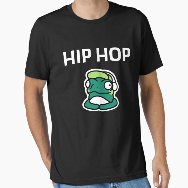Vista previa del artículo con la obra «Camisa de rana divertida de Hip Hop Me encanta la música divertida de Hip Hop», diseñado y vendido por Rwsnider8.