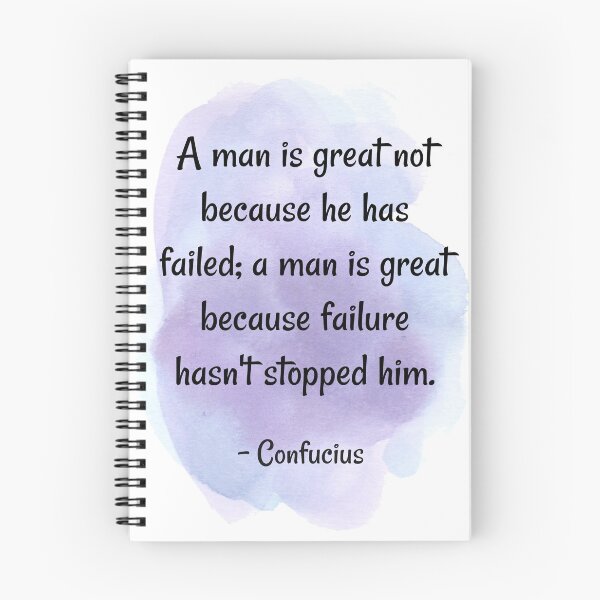 Item preview, Success insiprational quotes - A man is great not because he has not failed A man is great - Confucius  designed and sold by Quoteology101.