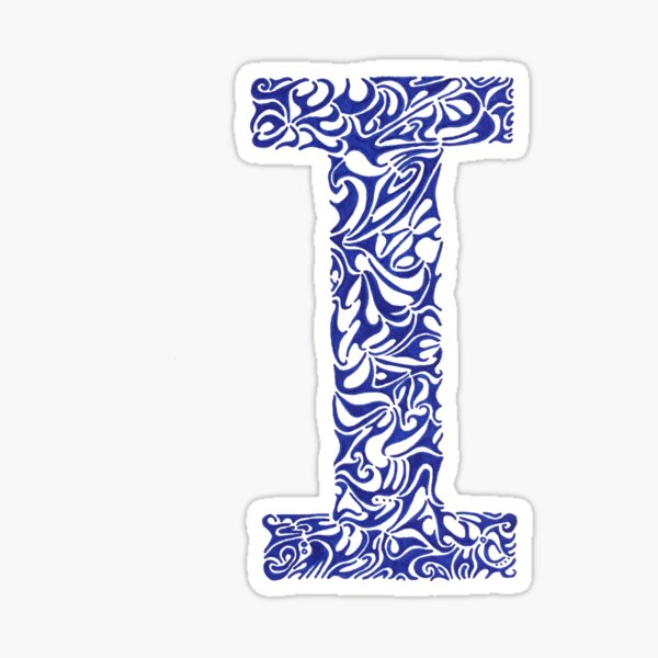 "Margin I Letter" Sticker for Sale by Biotoho Redbubble