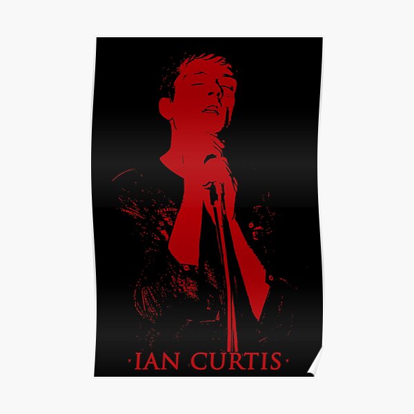 Ian Curtis JD (red) Poster