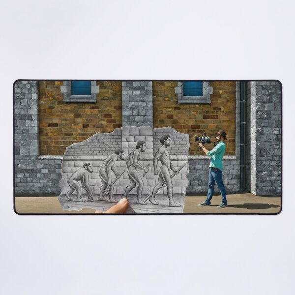 Pencil Vs Camera Art Desk Mat