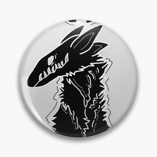 Item preview, horned wolf (black) designed and sold by TinyWooshShop.